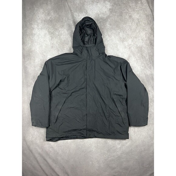 The North Face Dryvent Jacket Men’s 2XL Black Hooded Waterproof Full Zip - Picture 1 of 11